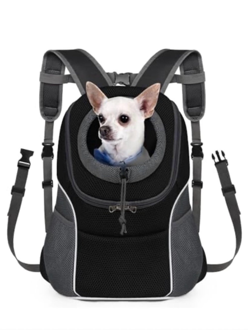 WOYYHO Dog Backpack with Top and Side Windows, Front Ventilated | M: 5-9 lbs